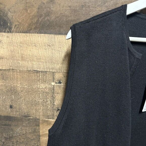 Chicos Long Cardigan vest Colorblock Black white Size 0 small - Picture 6 of 8